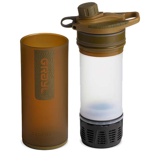 Grayl GeoPress Wasserfilter Trinkflasche 710 ml coyote brown - fr Wandern, Camping, Outdoor, Survival Bild 1