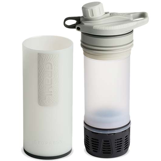 Grayl GeoPress Wasserfilter Trinkflasche 710 ml peak white - fr Wandern, Camping, Outdoor, Survival Bild 1
