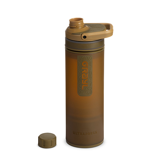 Grayl UltraPress Wasserfilter Trinkflasche 500 ml coyote brown - fr Wandern, Camping, Outdoor, Survival Bild 2