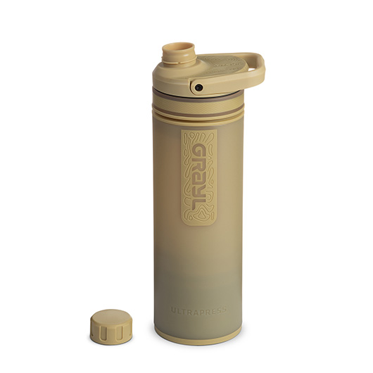 Grayl UltraPress Wasserfilter Trinkflasche 500 ml desert tan - fr Wandern, Camping, Outdoor, Survival Bild 2