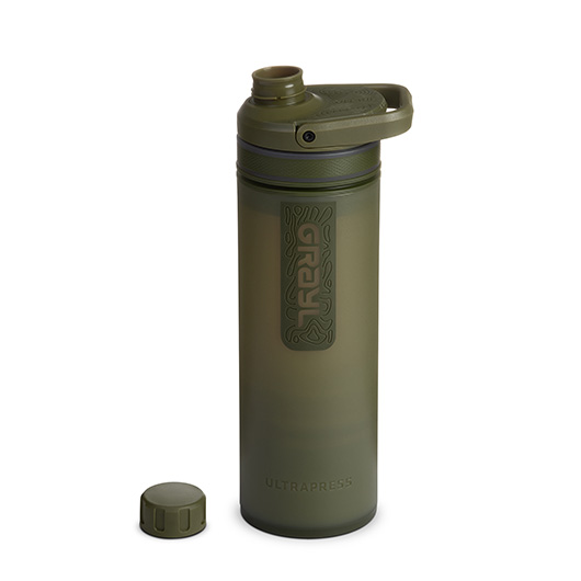 Grayl UltraPress Wasserfilter Trinkflasche 500 ml oliv drab - fr Wandern, Camping, Outdoor, Survival Bild 1