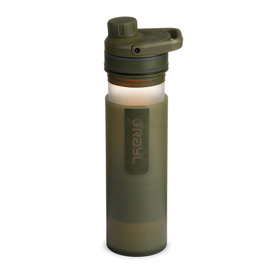 Grayl UltraPress Wasserfilter Trinkflasche 500 ml oliv drab - fr Wandern, Camping, Outdoor, Survival Bild 2