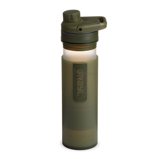 Grayl UltraPress Wasserfilter Trinkflasche 500 ml oliv drab - fr Wandern, Camping, Outdoor, Survival Bild 2