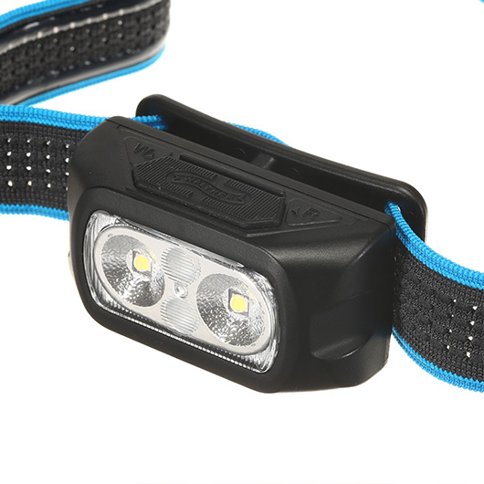 Walther Kopflampe HLi1r 170 Lumen mit Akku und Rotlicht schwarz/blau Bild 6