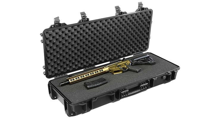 ASG Large Hard Case Waffenkoffer / Trolley 98 x 43 x 18 cm PnP-Schaumstoff schwarz Bild 4