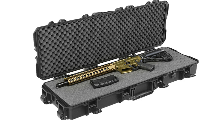 ASG Large Polymer Hard Case Waffenkoffer / Trolley 100 x 35 x 14 cm PnP-Schaumstoff schwarz Bild 4