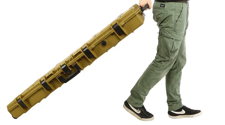 ASG X-Large Polymer Hard Case Waffenkoffer / Trolley 136 x 40 x 14 cm PnP-Schaumstoff RAL8000 Bild 11