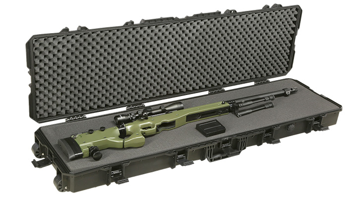 ASG X-Large Polymer Hard Case Waffenkoffer / Trolley 136 x 40 x 14 cm PnP-Schaumstoff schwarz Bild 4
