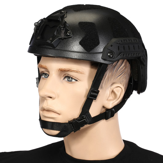 Nuprol Airsoft Helm FAST Railed SF mit NVG Mount schwarz