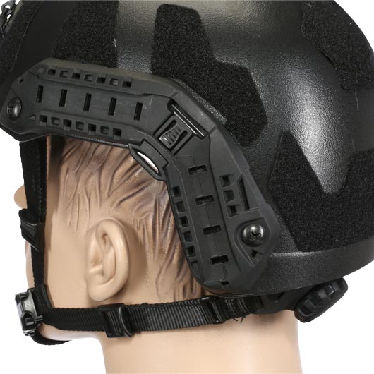Nuprol Airsoft Helm FAST Railed SF mit NVG Mount schwarz Bild 7