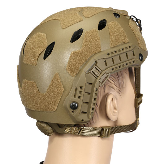 Nuprol FAST Railed SF Air Airsoft Helm mit NVG Mount tan Bild 3