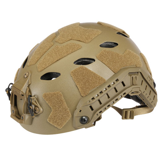 Nuprol FAST Railed SF Air Airsoft Helm mit NVG Mount tan Bild 8