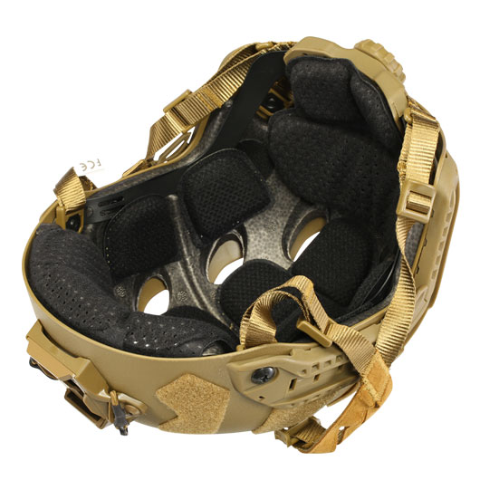 Nuprol Airsoft Helm FAST Railed SF Air mit NVG Mount tan Bild 9