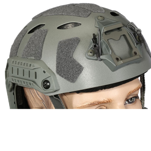 Nuprol Airsoft Helm FAST Railed SF Air mit NVG Mount grau Bild 5