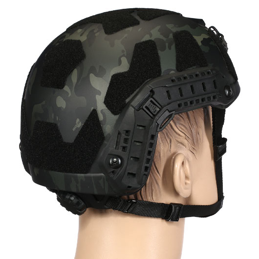 Nuprol FAST Railed SF Airsoft Helm mit NVG Mount Black MC-Camo Bild 3