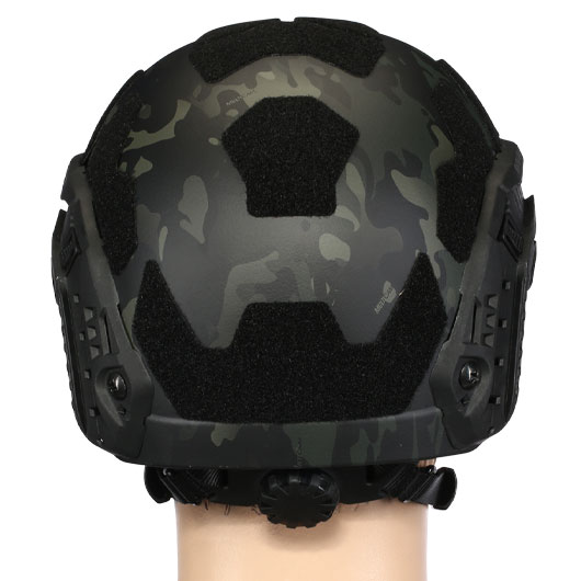 Nuprol FAST Railed SF Airsoft Helm mit NVG Mount Black MC-Camo Bild 4