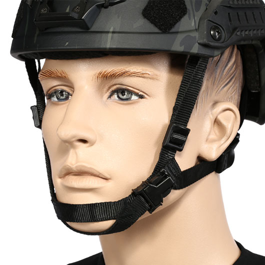 Nuprol Airsoft Helm FAST Railed SF mit NVG Mount Black MC-Camo Bild 6