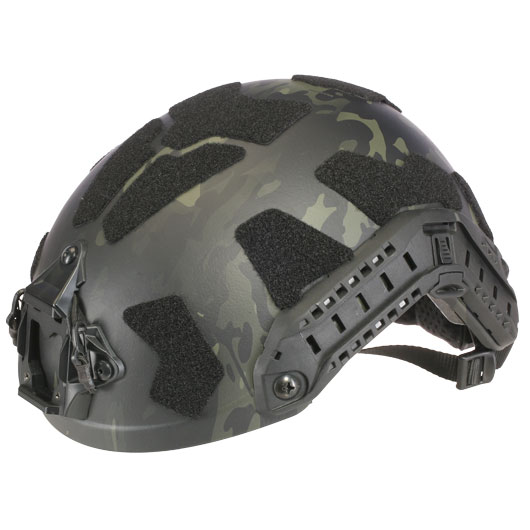 Nuprol FAST Railed SF Airsoft Helm mit NVG Mount Black MC-Camo Bild 8