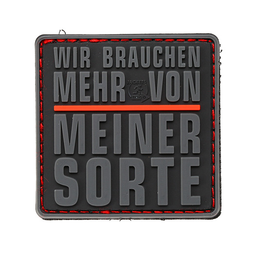 JTG 3D Rubber Patch mit Klettflche Wir brauchen mehr von meiner Sorte schwarz/rot