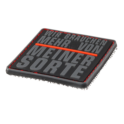 JTG 3D Rubber Patch mit Klettflche Wir brauchen mehr von meiner Sorte schwarz/rot Bild 1