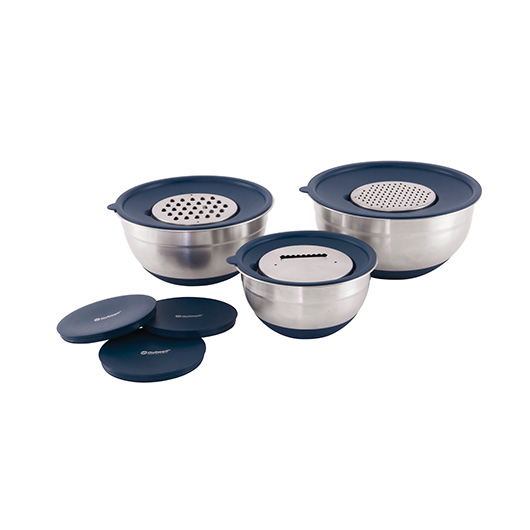 Outwell Schssel-Set Chef mit Deckel und Reiben Edelstahl