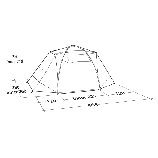 Robens Kuppelzelt Cobra Stone fr 5 Personen sand/oliv Bild 1