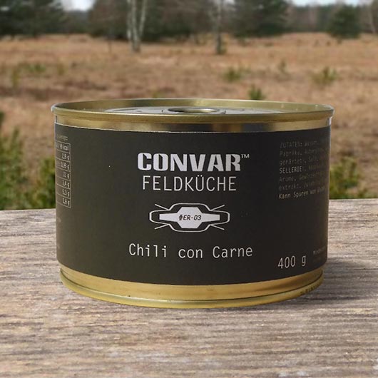 Convar Feldkche Outdoor-Mahlzeit Chili con Carne 400g Dose