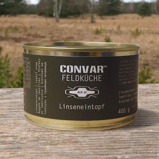 Convar Feldkche Outdoor-Mahlzeit Linseneintopf 400g Dose