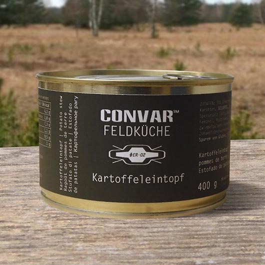 Convar Feldkche Outdoor-Mahlzeit Kartoffeleintopf 400g Dose