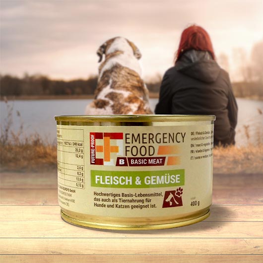 Emergency Food Basic Meat Tiernahrung Fleisch & Gemse 400g Dose