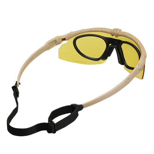 Nuprol Battle Pro Protective Airsoft Schutzbrille inkl. Brillentrgereinsatz tan / gelb Bild 1