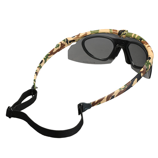 Nuprol Battle Pro Protective Airsoft Schutzbrille inkl. Brillentrgereinsatz camo / rauch Bild 1