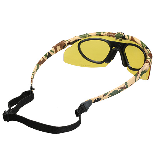 Nuprol Battle Pro Protective Airsoft Schutzbrille inkl. Brillentrgereinsatz camo / gelb Bild 1