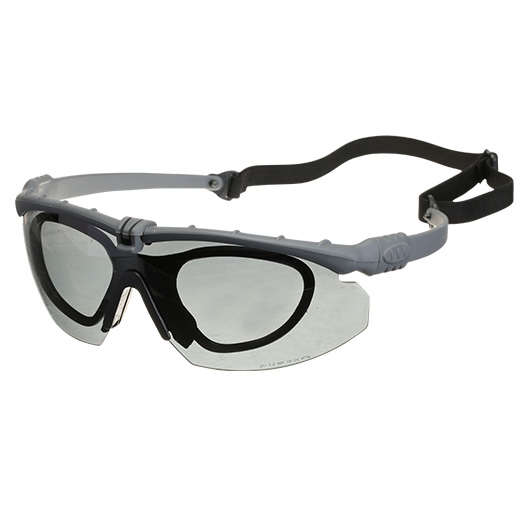 Nuprol Battle Pro Protective Airsoft Schutzbrille inkl. Brillentrgereinsatz grau / rauch