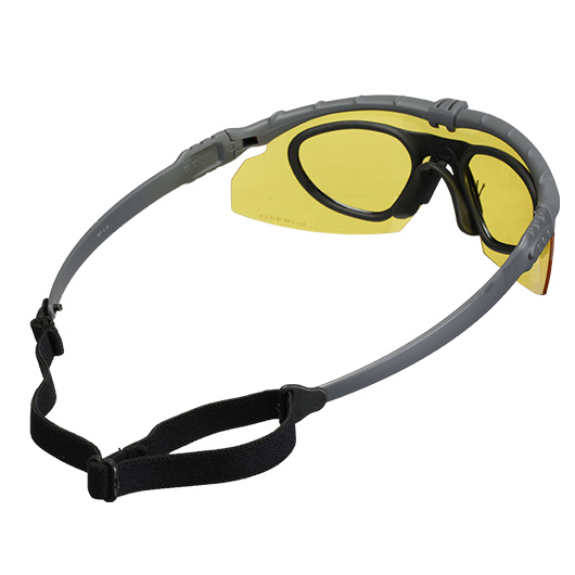 Nuprol Battle Pro Protective Airsoft Schutzbrille inkl. Brillentrgereinsatz grau / gelb Bild 1