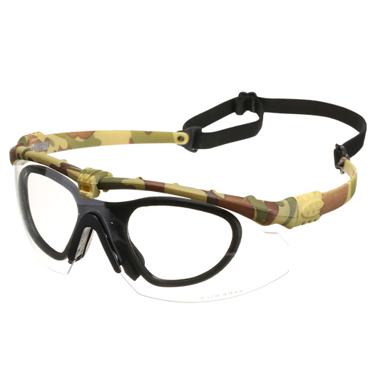 Nuprol Battle Pro Protective Airsoft Schutzbrille inkl. Brillentrgereinsatz camo / klar