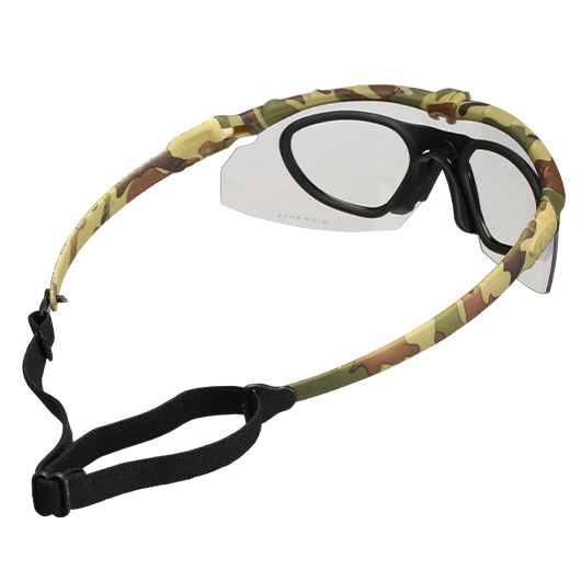 Nuprol Battle Pro Protective Airsoft Schutzbrille inkl. Brillentrgereinsatz camo / klar Bild 1