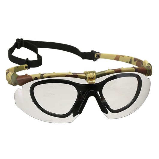 Nuprol Battle Pro Protective Airsoft Schutzbrille inkl. Brillentrgereinsatz camo / klar Bild 2