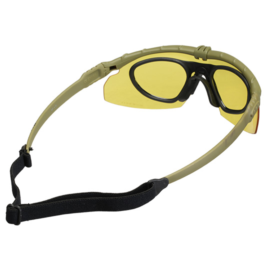 Nuprol Battle Pro Protective Airsoft Schutzbrille inkl. Brillentrgereinsatz oliv / gelb Bild 1