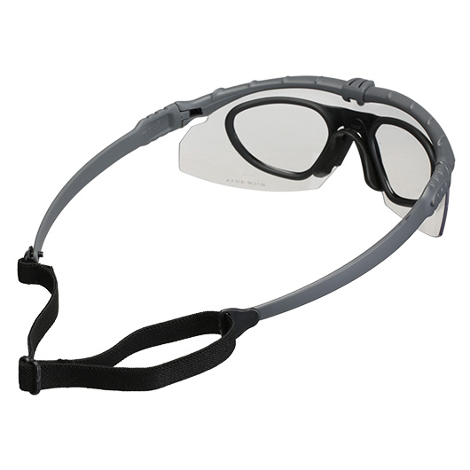 Nuprol Battle Pro Protective Airsoft Schutzbrille inkl. Brillentrgereinsatz grau / klar Bild 1