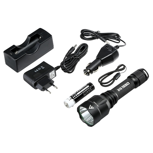 Mactronic LED Taschenlampe Black Eye 1550 Lumen Set schwarz mit viel Zubehr Bild 4