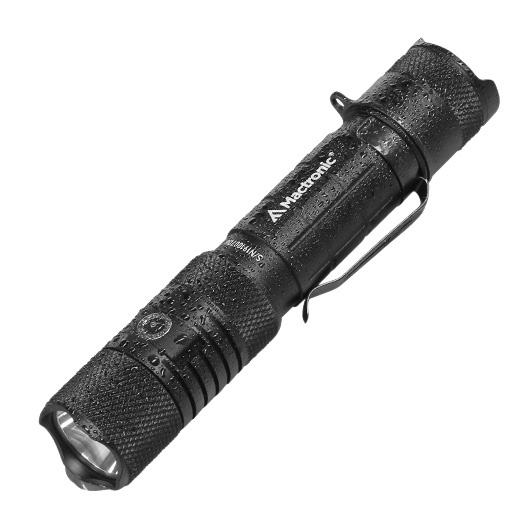 Mactronic LED Taschenlampe T-Force HP 1800 Lumen schwarz inkl. Ladekabel, 3 x Farbfilter, Kabelschalter und Lanyard Bild 2