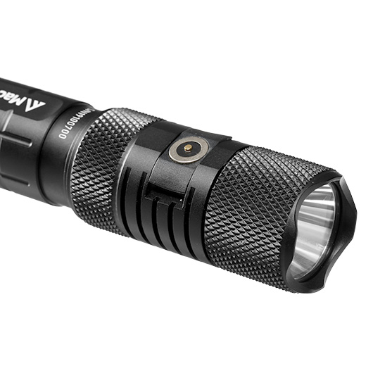 Mactronic LED Taschenlampe T-Force HP 1800 Lumen schwarz inkl. Ladekabel, 3 x Farbfilter, Kabelschalter und Lanyard Bild 8