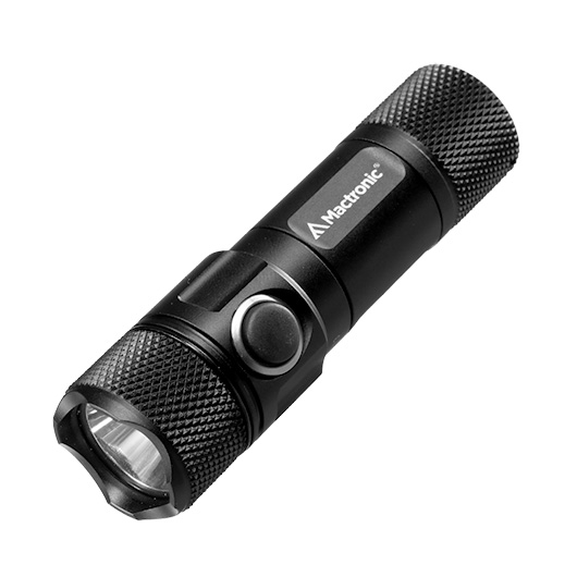 Mactronic LED Taschenlampe T-Force VR 1000 Lumen schwarz inkl. Ladekabel, 3 x Farbfilter, Kabelschalter und Lanyard