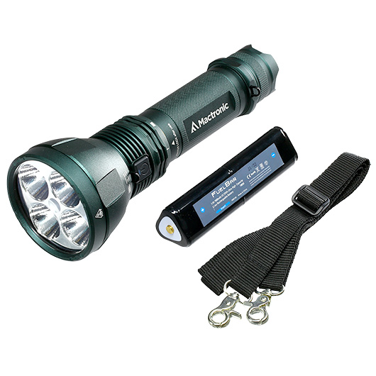 Mactronic LED Taschenlampe Blitz K12 11600 Lumen schwarz/grn inkl. Akku, Transportkoffer, Tragegurt und Ladegert Bild 3