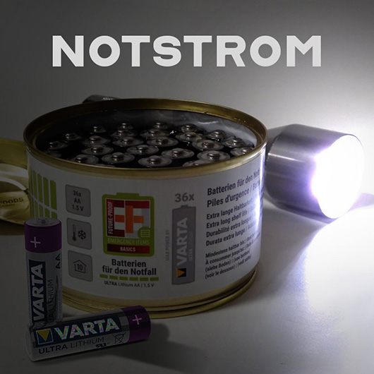 Emergency Food Basic Notbatterien Ultra Lithium Batterien 36 Stck in der Dose Bild 1