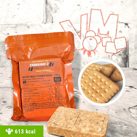 Convar-7 Riegel High Energy Bar Multivitamin120 g Langzeitlebensmittel - Ideal fr Outdoor, Notvorrat und Krisenvorsorge Bild 1