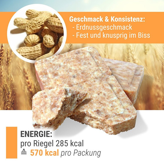 Convar-7 Riegel High Energy Bar Erdnuss 120 g Langzeitlebensmittel - Ideal fr Outdoor, Notvorrat und Krisenvorsorge Bild 4
