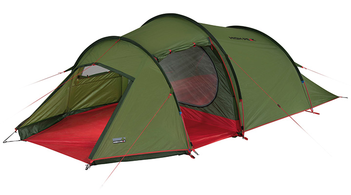 High Peak Zelt Falcon 3 fr 3 Personen grn/rot