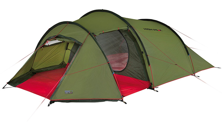 High Peak Zelt Falcon 4 LW fr 4 Personen grn/rot leichtgewicht